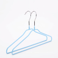 Amazon hot sale Cheap clothes pvc metal hangers space saving wire coats hanger